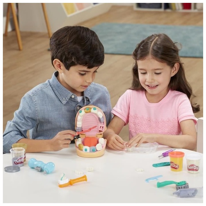 Play-Doh Cabinet dentaire pour enfants avec 8 Pots de pâte a modeler