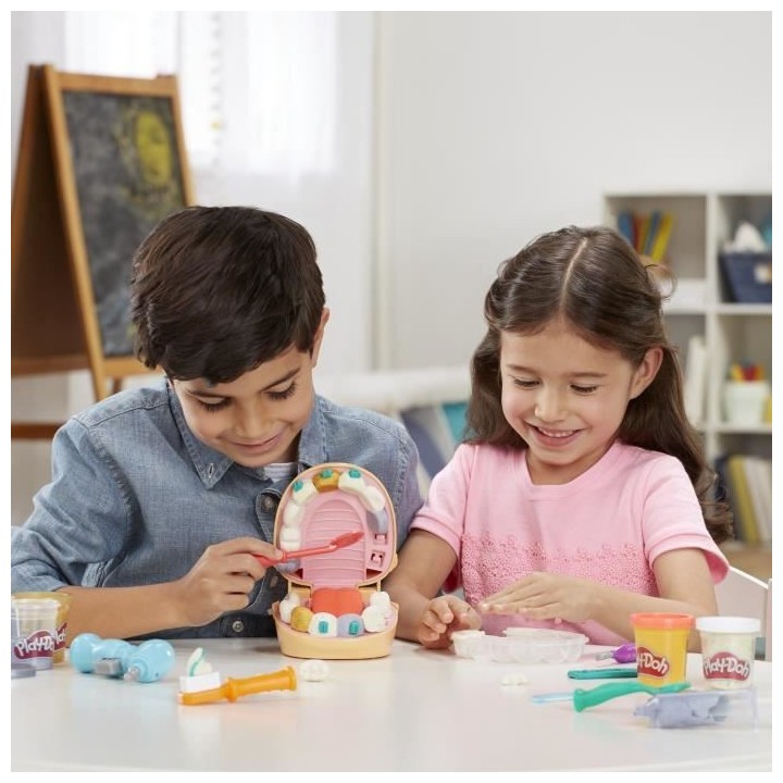 Play-Doh Cabinet dentaire pour enfants avec 8 Pots de pâte a modeler