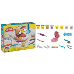 Play-Doh Cabinet dentaire pour enfants avec 8 Pots de pâte a modeler atoxique aux couleurs assorties - des 3 ans