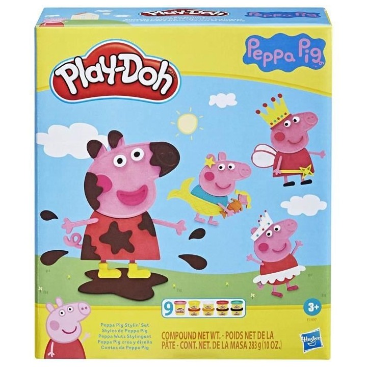 PLAY-DOH - Styles de Peppa Pig avec 9 Pots de pâte a modeler atoxique