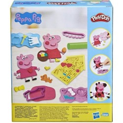 PLAY-DOH - Styles de Peppa Pig avec 9 Pots de pâte a modeler atoxique - 11 accessoires - jouet pour enfants - des 3 ans