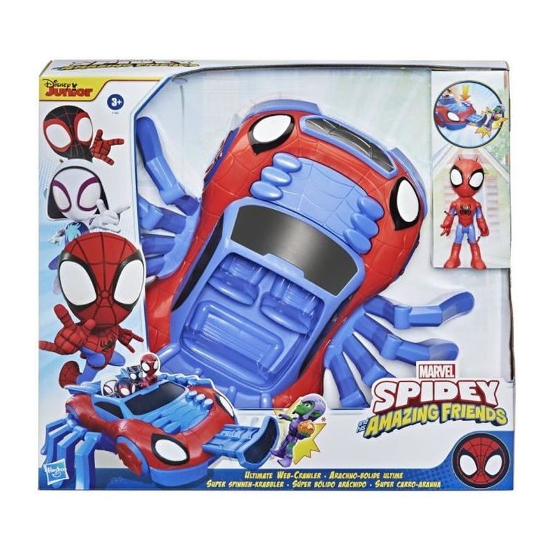 Marvel Spidey and His Amazing Friends - Arachno -bolide et Figurine Spidey de 10 cm - des 3 ans