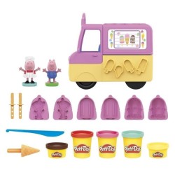 Play-Doh Peppa et le camion de glaces - Figurines Peppa et George et 5 pots de pâte a modeler