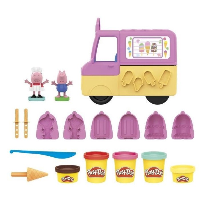 Play-Doh Peppa et le camion de glaces - Figurines Peppa et George et 5