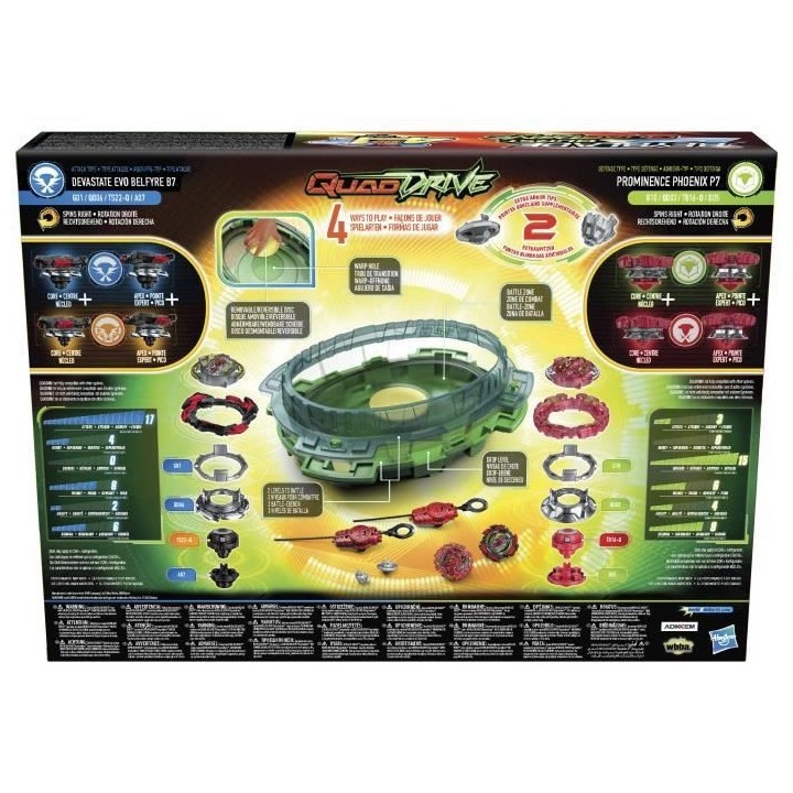 Beyblade Burst QuadDrive Set de combat Interstellar Drop, arene Beysta