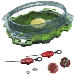 Beyblade Burst QuadDrive Set de combat Interstellar Drop, arene Beystadium, 2 toupies et 2 lanceurs, a partir de 8 ans