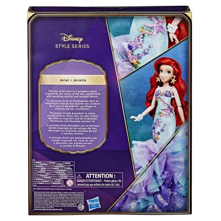 Disney Princesses Style Series poupée mannequin Ariel, collection Del