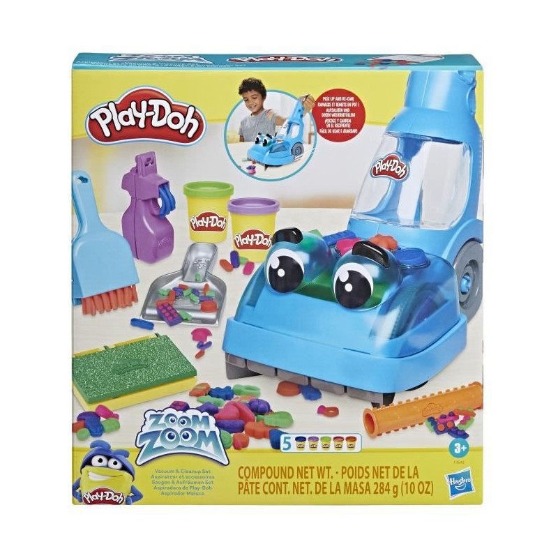 Play-Doh Aspirateur et accessoires avec 5 pots de pâte a modeler