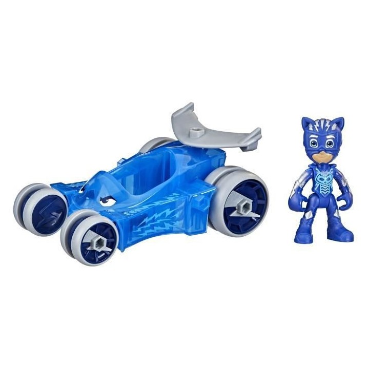Pyjamasques Animal Power, Chat-Bolide, véhicule et figurine articulé