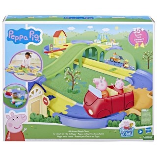 Peppa Pig Le circuit en ville de Peppa avec route modulable, inclut v