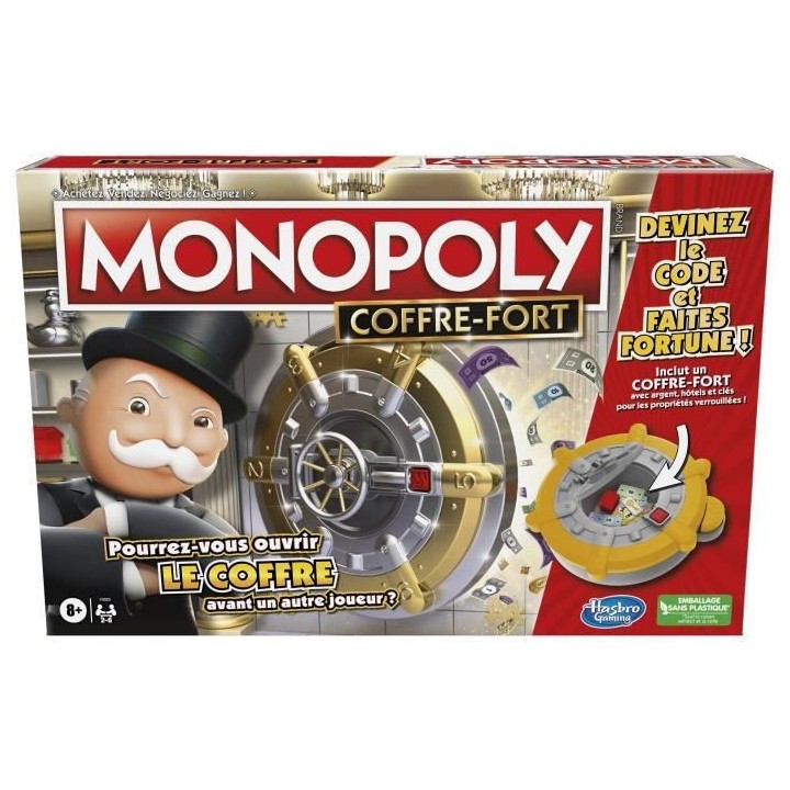 Monopoly Coffre-fort, jeu de plateau pour la famille et les enfants, 2