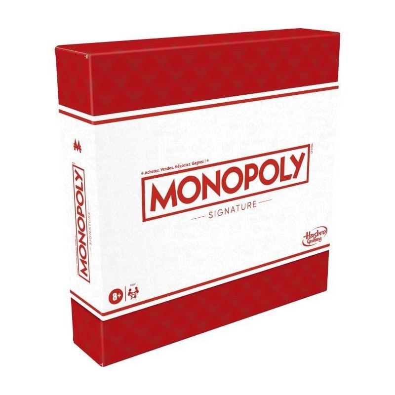 Monopoly Signature, jeu de plateau pour enfants, jeu de societe des 4 ans, version francaise