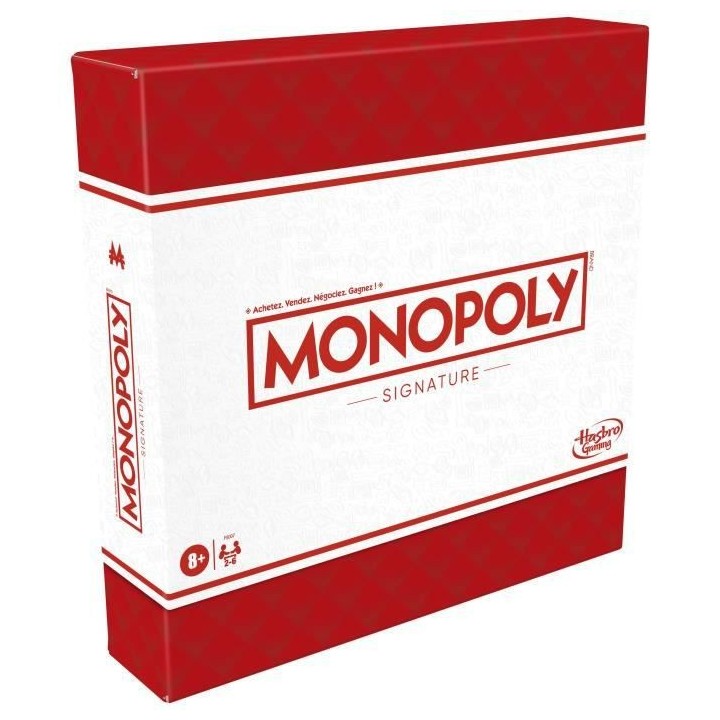 Monopoly Signature, jeu de plateau pour enfants, jeu de societe des 4