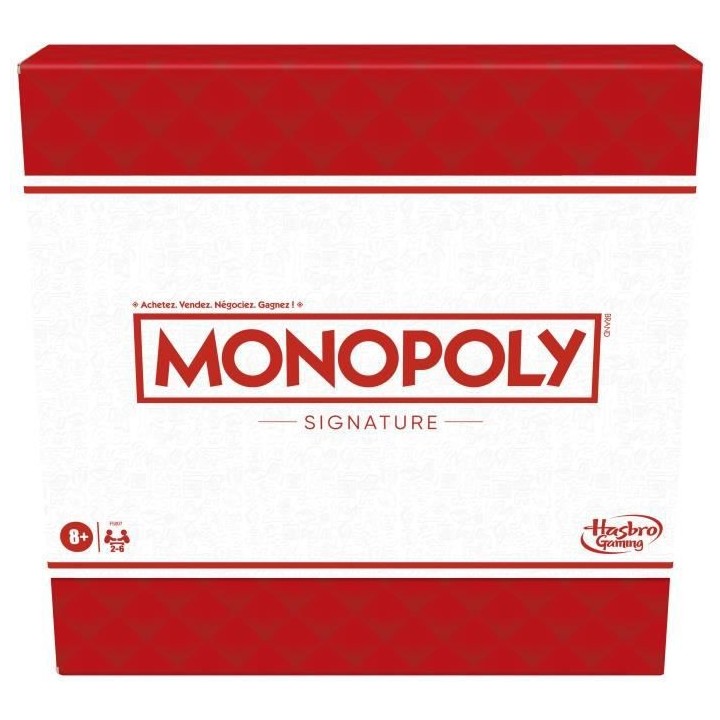 Monopoly Signature, jeu de plateau pour enfants, jeu de societe des 4