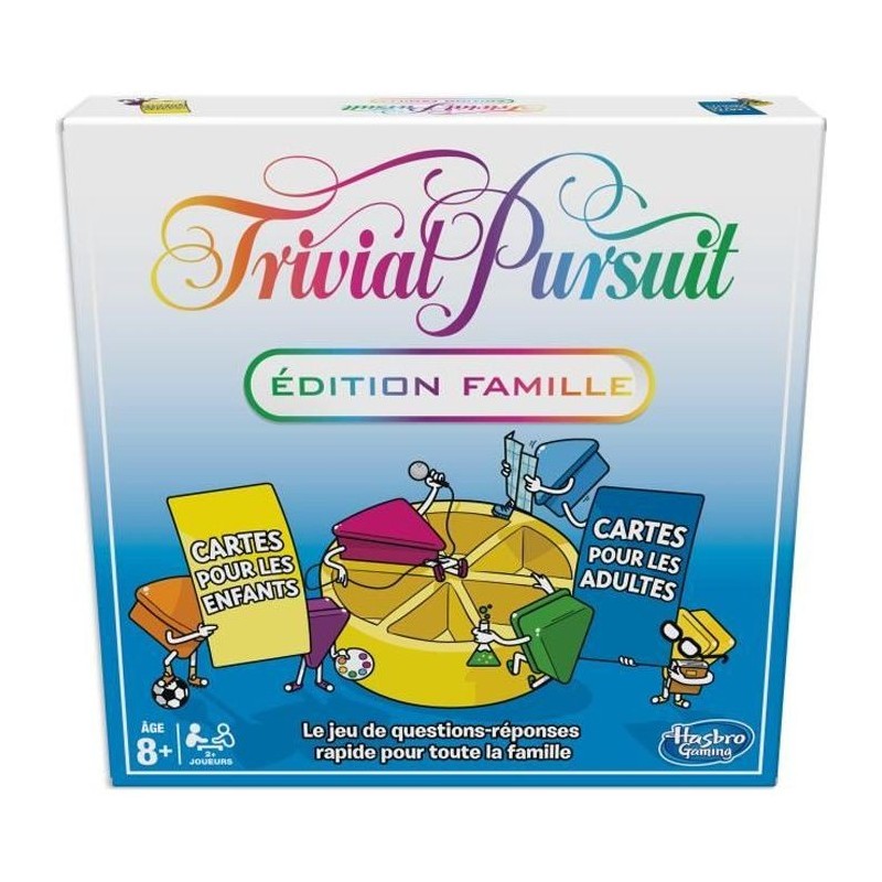 Trivial Pursuit - Famille - Jeu de societe de reflexion - Jeu de plateau - Version francaise