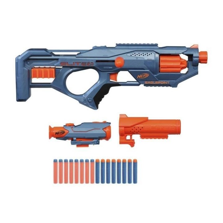 NERF - Elite 2.0 - Blaster Eaglepoint RD-8, barillet 8 fléchettes, vi