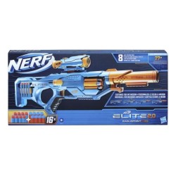 NERF - Elite 2.0 - Blaster Eaglepoint RD-8, barillet 8 fléchettes, viseur et canon amovibles, 16 fléchettes Nerf