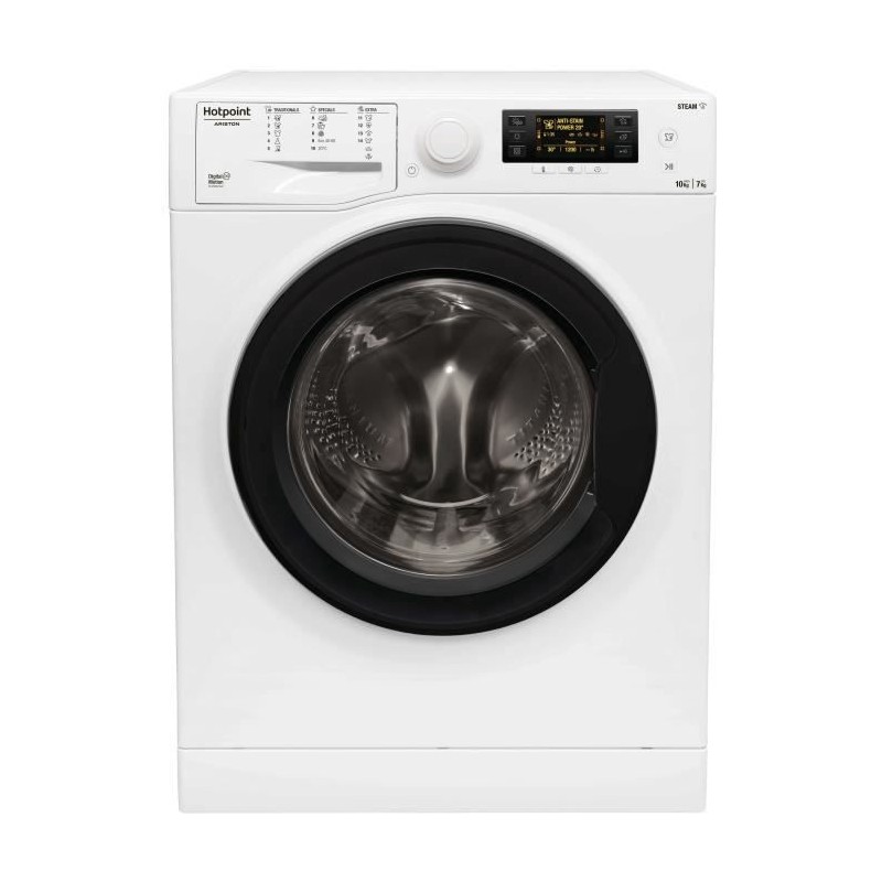 Lave-linge séchant HOTPOINT RDD1076287WKEUN - 10 / 7 kg - Induction - 1600 trs/min - Blanc