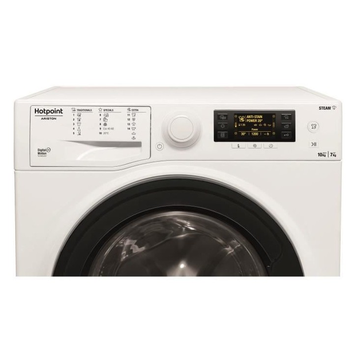 Lave-linge séchant HOTPOINT RDD1076287WKEUN - 10 / 7 kg - Induction -