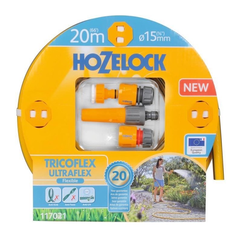 Tuyau d'arrosage HOZELOCK Super Tricoflex Ultraflex Ø 15 mm Longueur 20 m (117021)