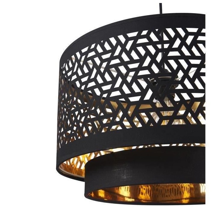 Suspension double perforée Mikado 2 - 40 x 25cm - Noir et doré - ID
