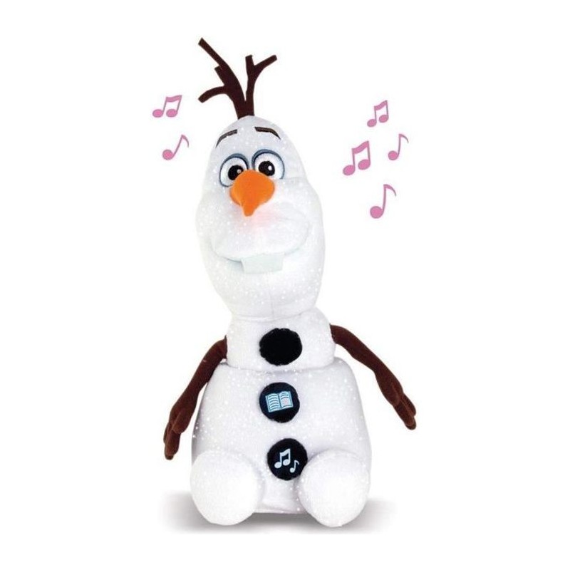 LA REINE DES NEIGES Peluche a fonctions contes et chansons Olaf