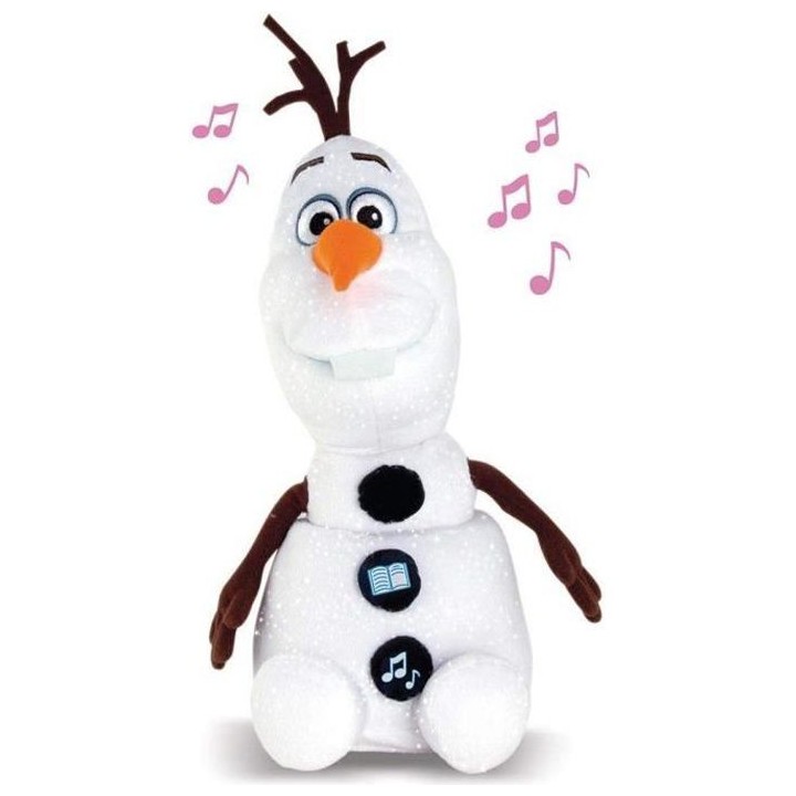 LA REINE DES NEIGES Peluche a fonctions contes et chansons Olaf