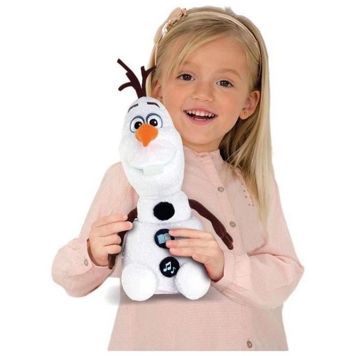 LA REINE DES NEIGES Peluche a fonctions contes et chansons Olaf