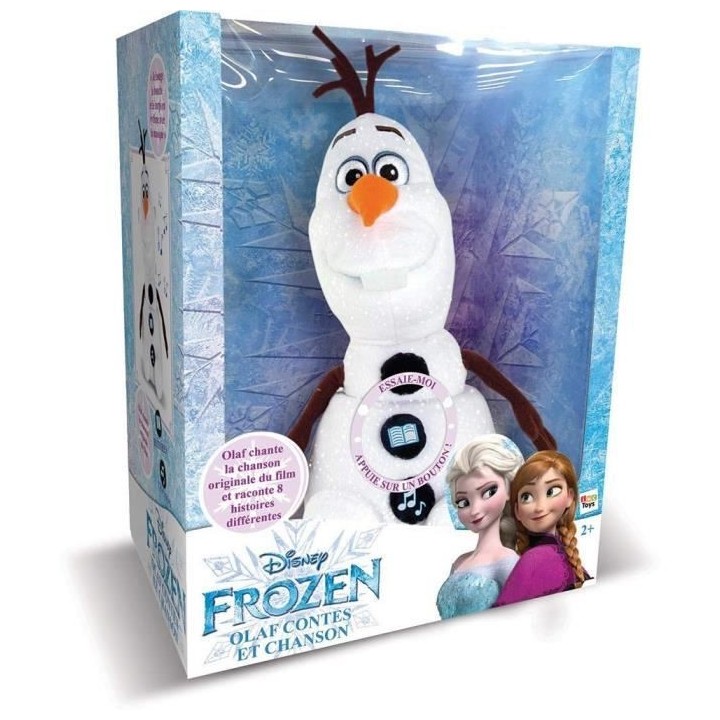 LA REINE DES NEIGES Peluche a fonctions contes et chansons Olaf