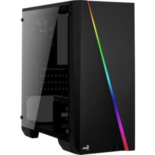 AEROCOOL BOITIER PC Cyclon Mini - RGB Mini Tour - Noir - Verre trempé