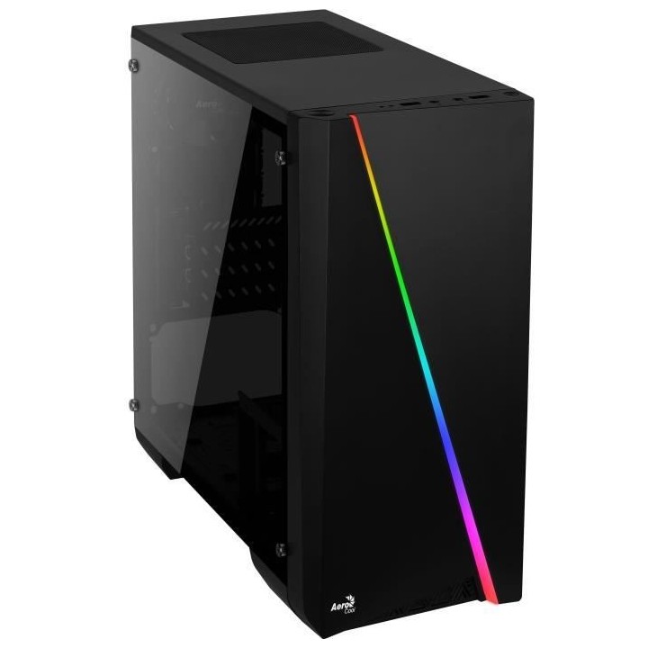 AEROCOOL BOITIER PC Cyclon Mini - RGB Mini Tour - Noir - Verre trempé