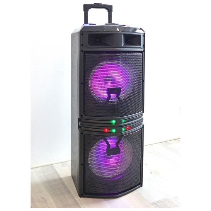 INOVALLEY MS02XXL Enceinte Karaoke Trolley - Bluetooth -1000W