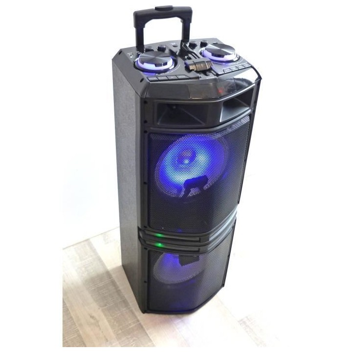INOVALLEY MS02XXL Enceinte Karaoke Trolley - Bluetooth -1000W