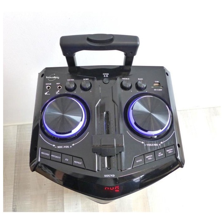 INOVALLEY MS02XXL Enceinte Karaoke Trolley - Bluetooth -1000W