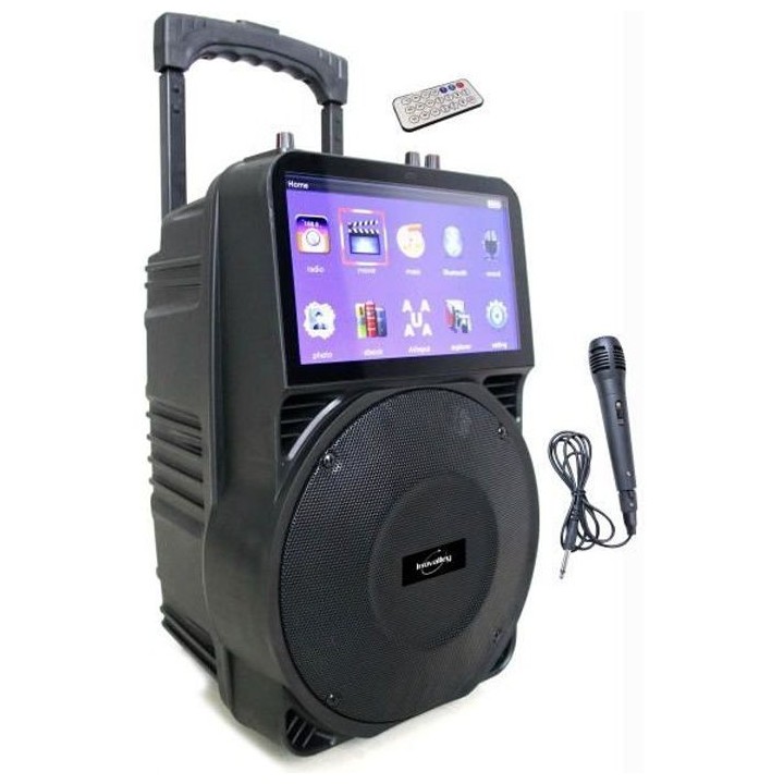 INOVALLEY Enceinte - KA120 - Enceinte Trolley Karaoké Moniteur Led