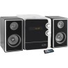 INOVALLEY CH17BTH Chaîne Hifi avec lecteur CD - Bluetooth 5.0 - 2x25W - Radio FM - Port USB 2.0 - Affichage LED - Noir et blanc