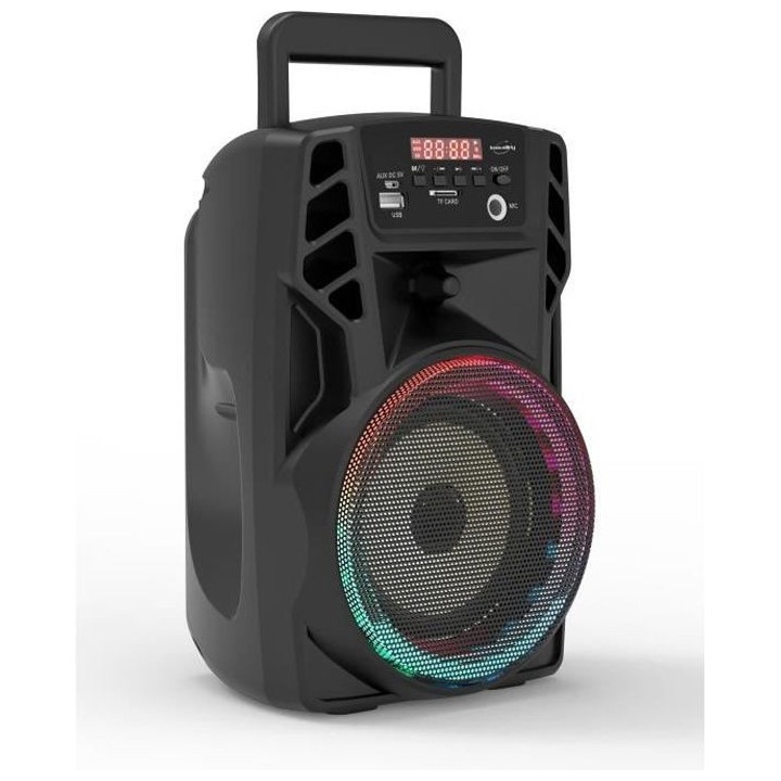 INOVALLEY HP72BTH - Enceinte lumineuse karoké Bluetooth 20W - Lumiere