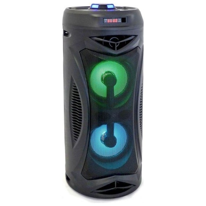 INOVALLEY KA02- Enceinte lumineuse Bluetooth 400W - Fonction Karaoké