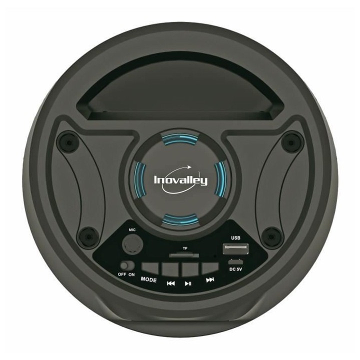 INOVALLEY KA02- Enceinte lumineuse Bluetooth 400W - Fonction Karaoké