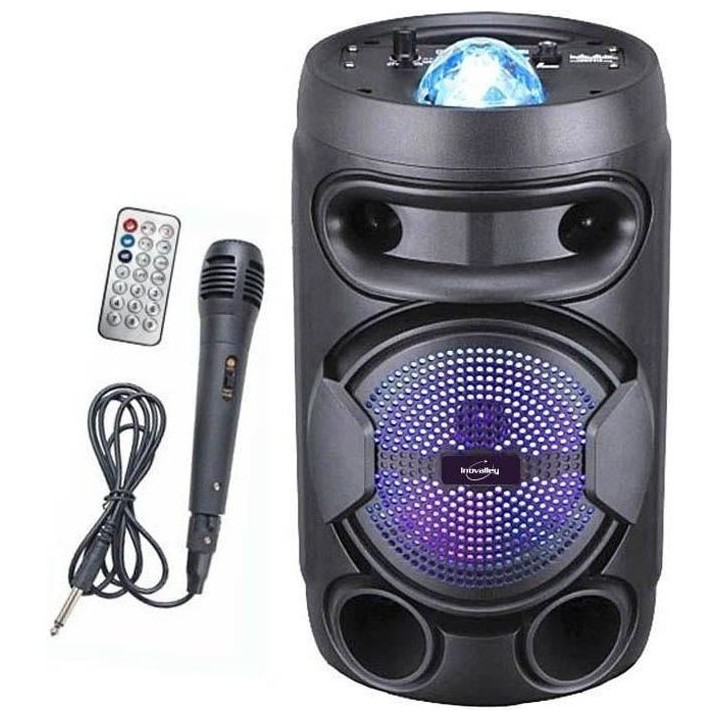 INOVALLEY KA02 BOWL- Enceinte lumineuse Bluetooth 400W - Fonction Kara