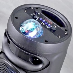 INOVALLEY KA02 BOWL- Enceinte lumineuse Bluetooth 400W - Fonction Karaoké - Boule kaléidoscope LED multicolore - Port USB, Mic