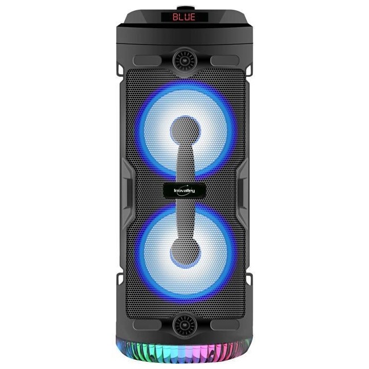INOVALLEY KA03-N - Enceinte lumineuse Bluetooth - 400 W - Fonction kar