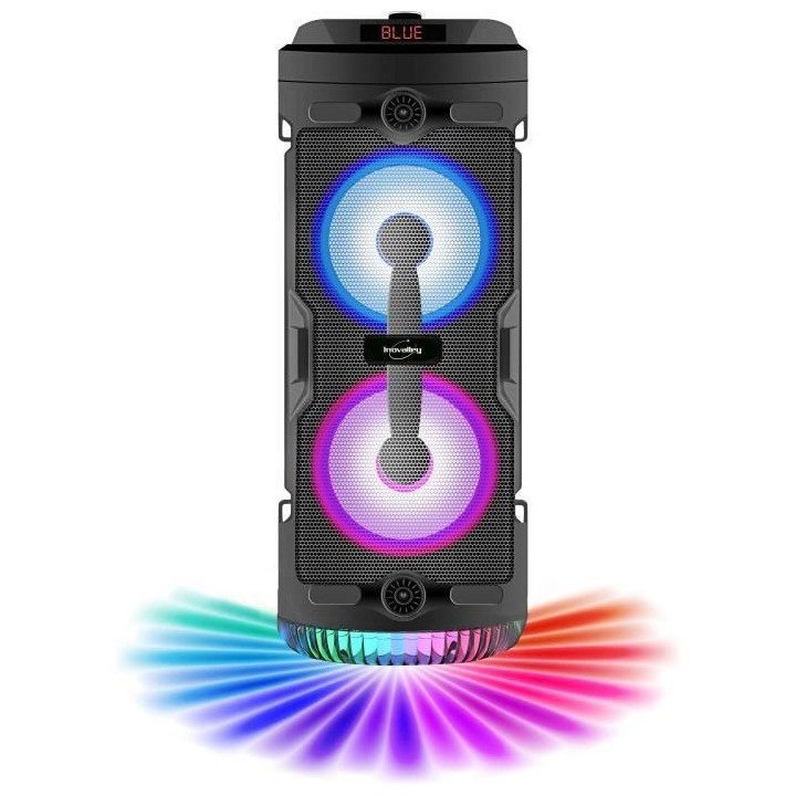 INOVALLEY KA03-N - Enceinte lumineuse Bluetooth - 400 W - Fonction kar