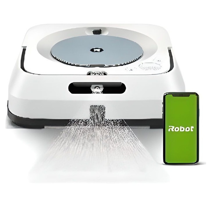 iRobot Braava Jet m6134 Robot laveur de sols - Connecté WiFi - Pulvé