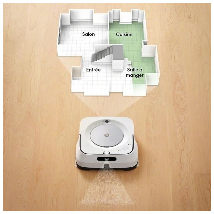 iRobot Braava Jet m6134 Robot laveur de sols - Connecté WiFi - Pulvé