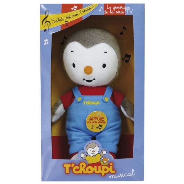 Jemini T'choupi peluche Tchoupi musical +/- 20cm