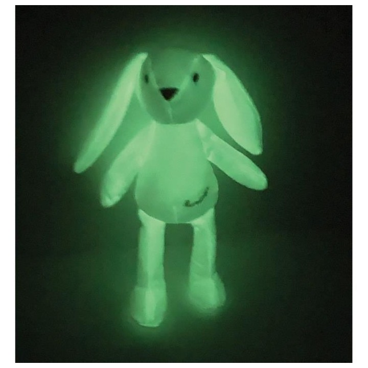 JEMINI Luminou Lapin blanc Peluche lumineuse naturelle fonctionne sans
