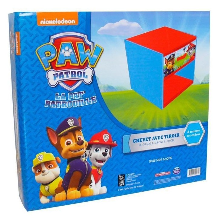 PAT PATROUILLE Table de chevet pour enfant