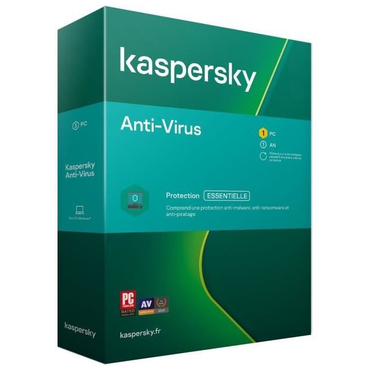 KASPERSKY Antivirus 2020, 3 postes, 1 an