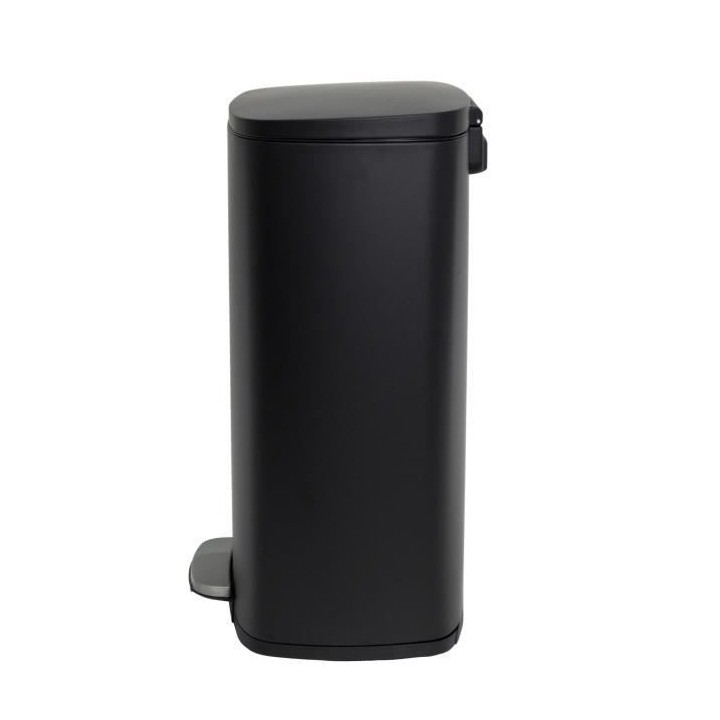 KITCHEN MOVE Poubelle de cuisine a pédale - Inox brossé Noir mat - 5